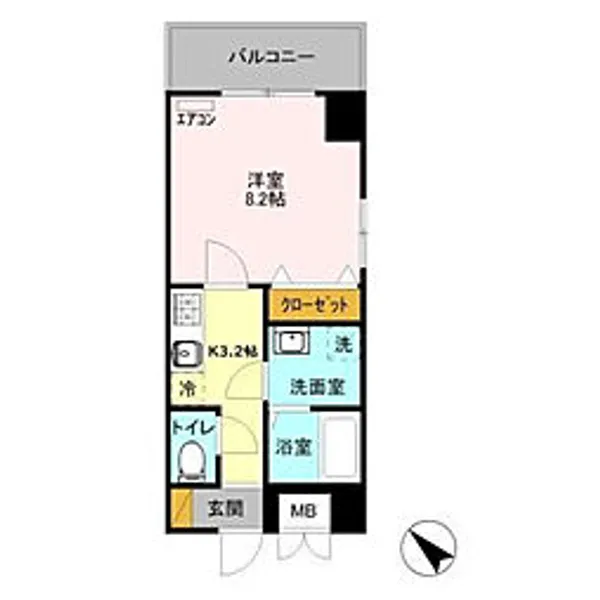 ベルフルール【4階】の間取り