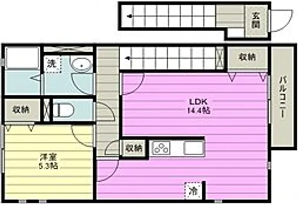 アムール ネージュ 参番館【2階】の間取り