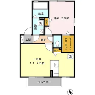 エヲコルト D【2階】の間取り