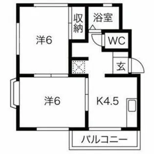 ムーンパレス【3階】の間取り