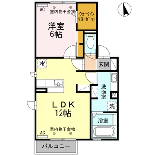 ティーズスクエアーB/C B棟【2階】の間取り