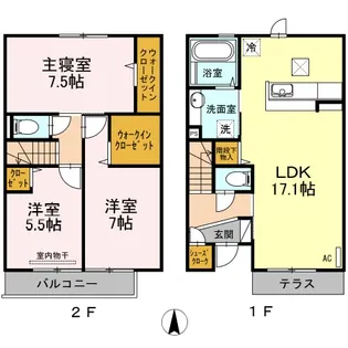 プリマヴェーラ悠【103号室】の間取り
