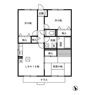 コンフォール安慶名【1階】の間取り