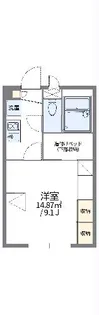 レオパレスカリーハイツ【1階】の間取り