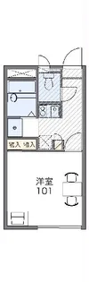 レオパレスさくら【1階】の間取り