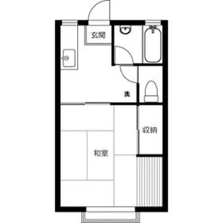 フジハイツ19号館【2階】の間取り