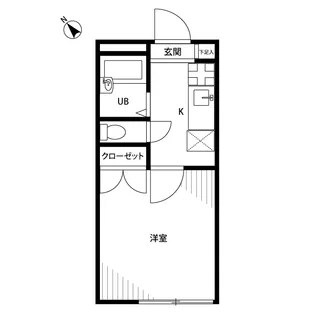 アンプルール ブワ 横須賀中央【1階】の間取り