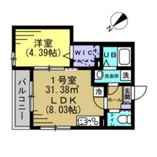 AJ馬橋Ⅴ【101号室】の間取り