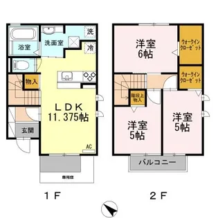 フィオーレⅡ【1階】の間取り