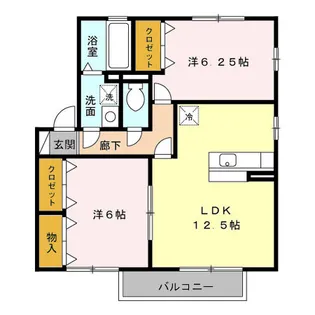 ウィルモアグッドラックⅡ【2階】の間取り