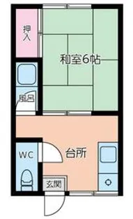 飯田コ−ポ【2階】の間取り