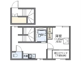 レオパレスカサベルテ【2階】の間取り