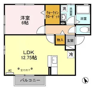 カーサ・ミリオーレ II【2階】の間取り
