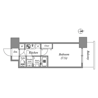 アドバンス江坂ラシュレ【9階】の間取り