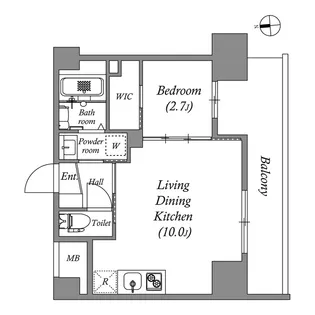 アドバンス江坂ラシュレ【5階】の間取り