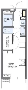 レオパレスチェリービレッジ【2階】の間取り