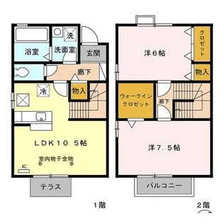 レセンテ八潮 D【1階】の間取り
