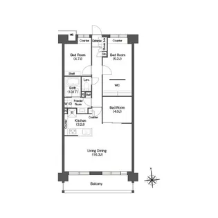 コンフォリア高島平【7階】の間取り