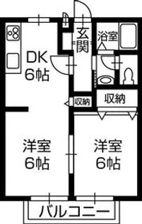 サンパレス小鹿A【201号室】の間取り