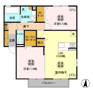 Sin.グリュック B【2階】の間取り