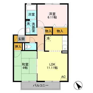 コーポマリーナ B【1階】の間取り