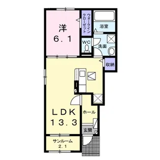 ベルオーブ【1階】の間取り