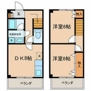 メゾン・サンヒルズA・B・C【1階】の間取り