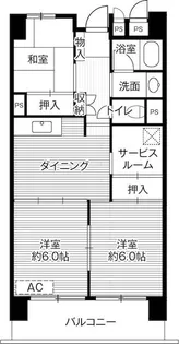 ビレッジハウス成田吾妻タワー1号棟【0110号室】の間取り