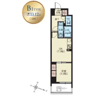 スプランディッド西日暮里【14階】の間取り