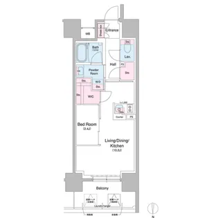 コンフォリア・リヴ北久宝寺Q【5階】の間取り