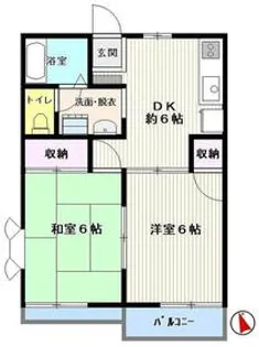 サンクリード高幡【1階】の間取り