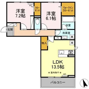ユーストマ【2階】の間取り
