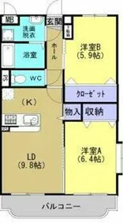 ユーミーjullie【201号室】の間取り