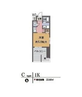 ホープ池田栄本町【802号室】の間取り