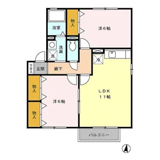 サニーヒル松ノ木 E【1階】の間取り