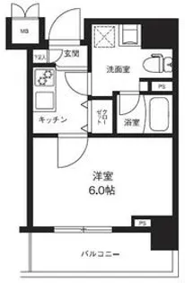 メインステージ横濱ポートサイド【2階】の間取り