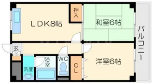 フローライト豊里Ⅰ【4階】の間取り