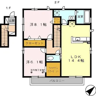 ANSE VATA(アンスバータ) I【2階】の間取り