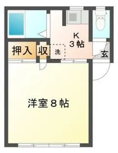 ハマシン狐ヶ崎マンションA【2階】の間取り