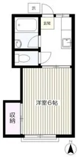八葉館【203号室】の間取り