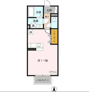 モナリエ竹成 A【2階】の間取り