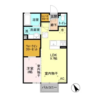 メゾン・ド・リス【1階】の間取り