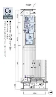 メインステージ府中中河原駅前【2階】の間取り