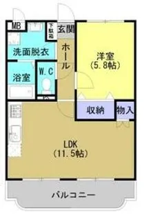 Y&Mカルム東峰【2階】の間取り
