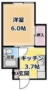 大場コーポ【103号室】の間取り