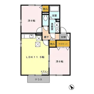 グラティチュード E【1階】の間取り