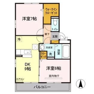 フェアリーテイル【102号室】の間取り