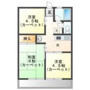 シティハイムサンシャイン【203号室】の間取り