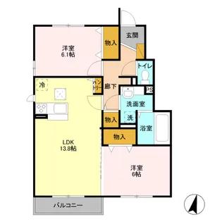 フラーゼ【1階】の間取り