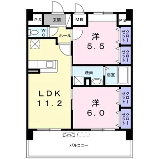 イターナル 富田新田【2階】の間取り